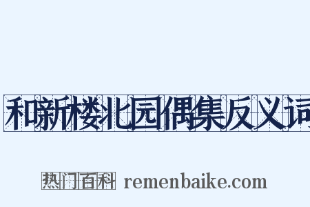 和新楼北园偶集反义词是什么意思的图片